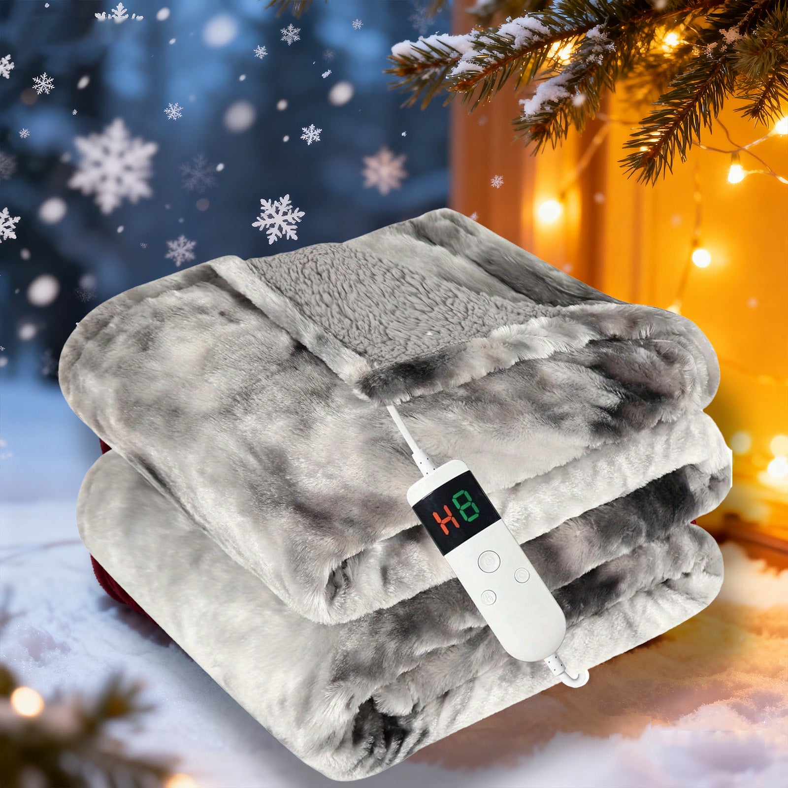 Electric Heated Throw Blanket – Rapid Heating, Adjustable Temperature, Washable