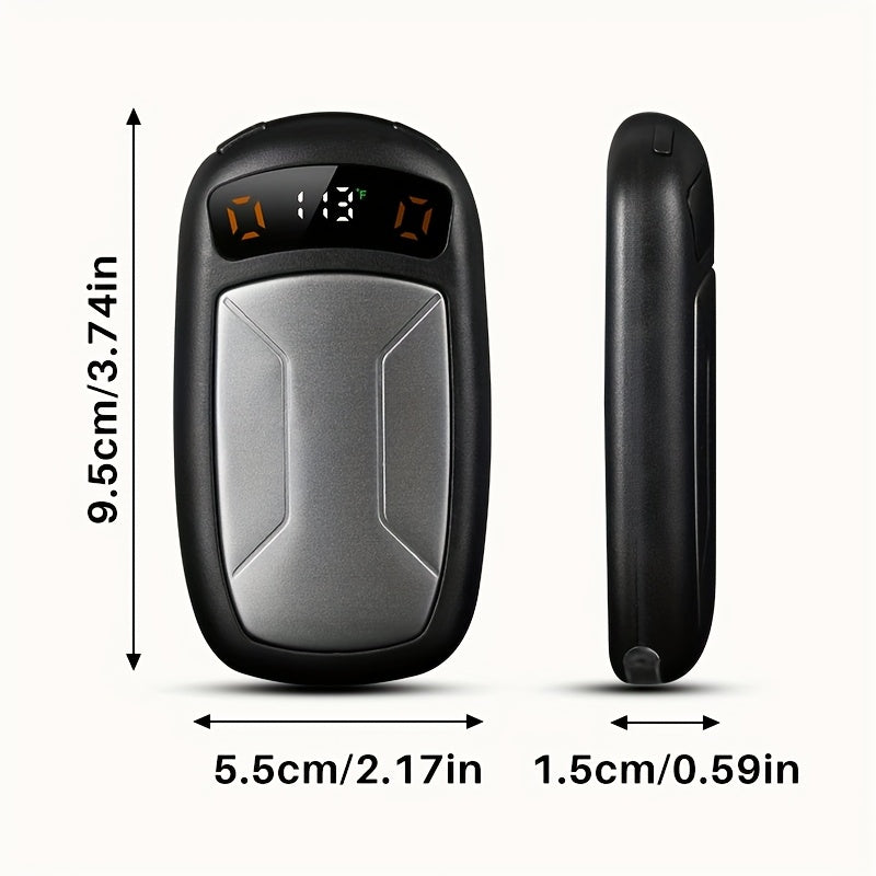 Rechargeable Hand Warmers 2-Pack with COB Light, Magnetic Electric Pocket Heater, Dual-Sided Heating