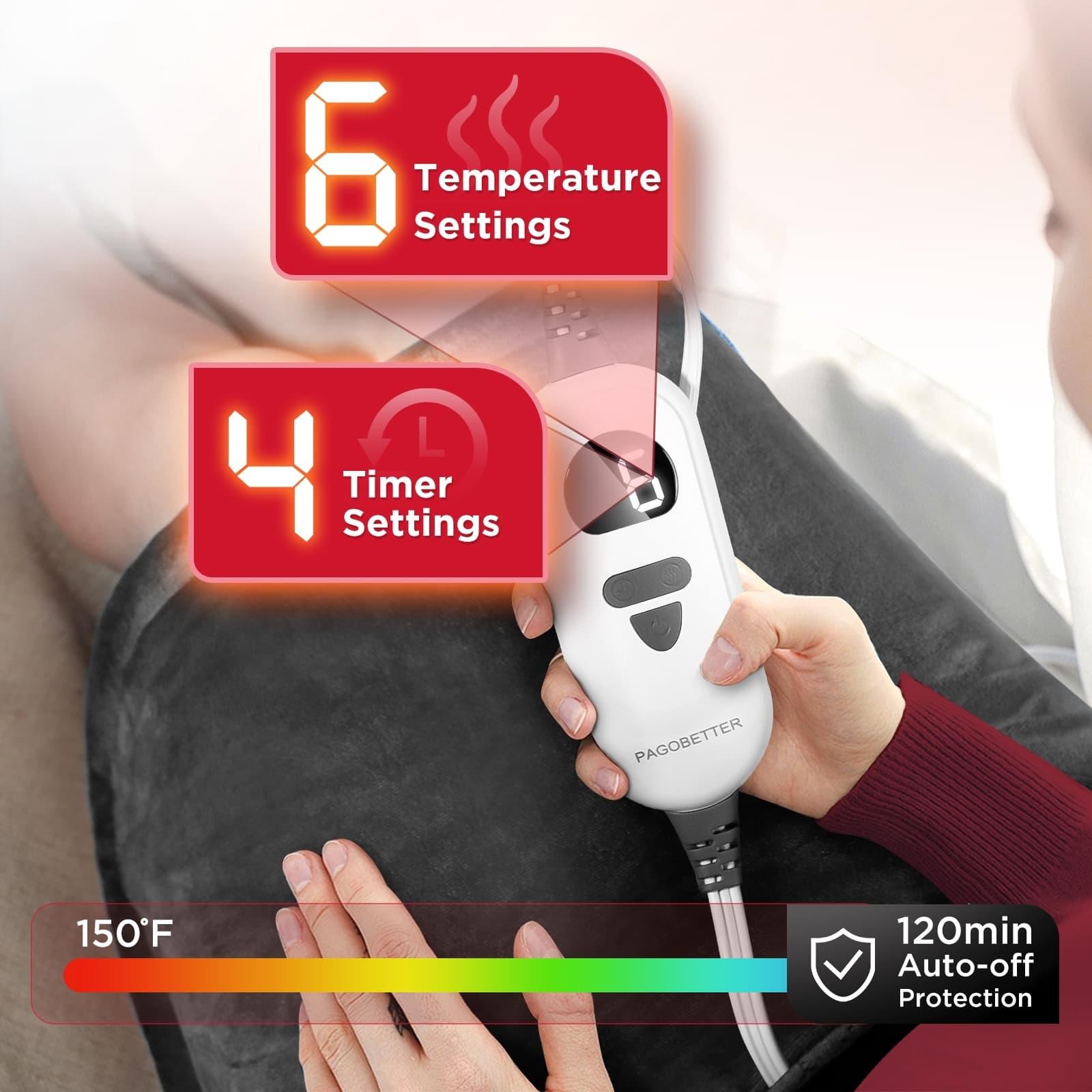 Heated Shawl Heating Pad for Neck & Shoulders – Graphene Fabric, 6 Heat Levels, Auto Shut-Off