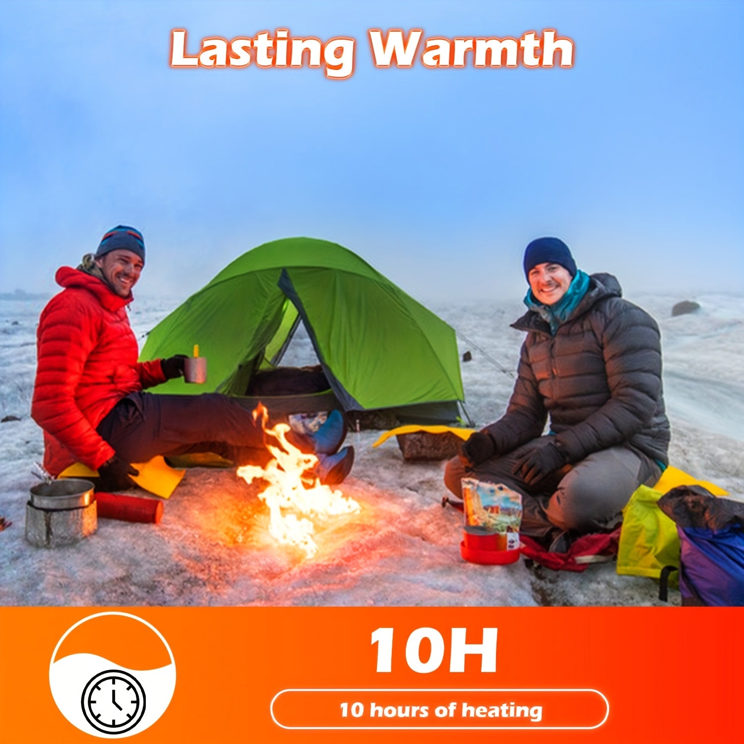 Air-Activated Hand & Body Warmers 10-Pack, Disposable Heat Packs for Hands, Toes & Body, Odorless Design