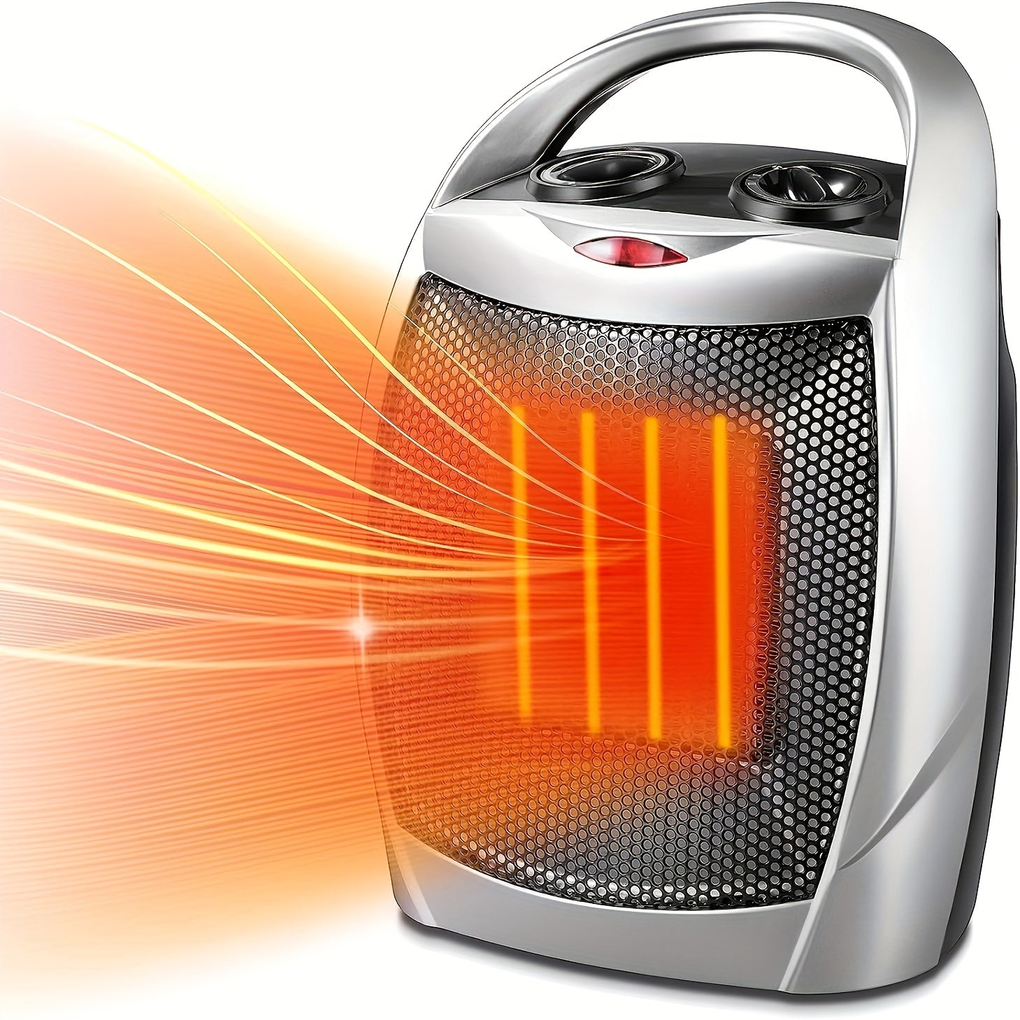 1500W Ceramic Space Heater for Indoor Use – Portable Electric Heater with Adjustable Thermostat