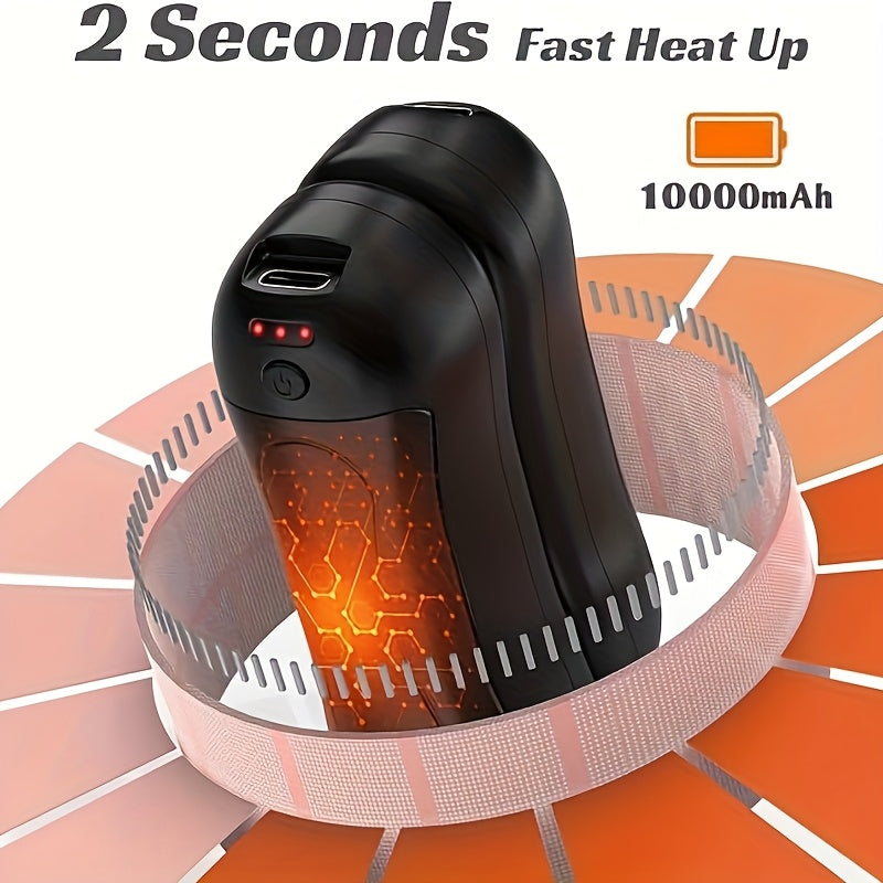Rechargeable Electric Hand Warmers 2-Pack, USB Powered, Buckle Style, Pocket Size, Continuous Heating, Portable Hand Heater