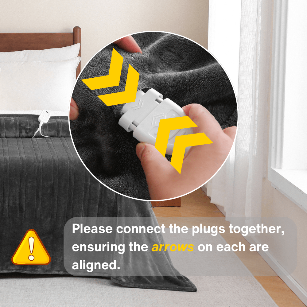 Extra Large Electric Heated Blanket – Dual Controllers, Timer, Adjustable Heat