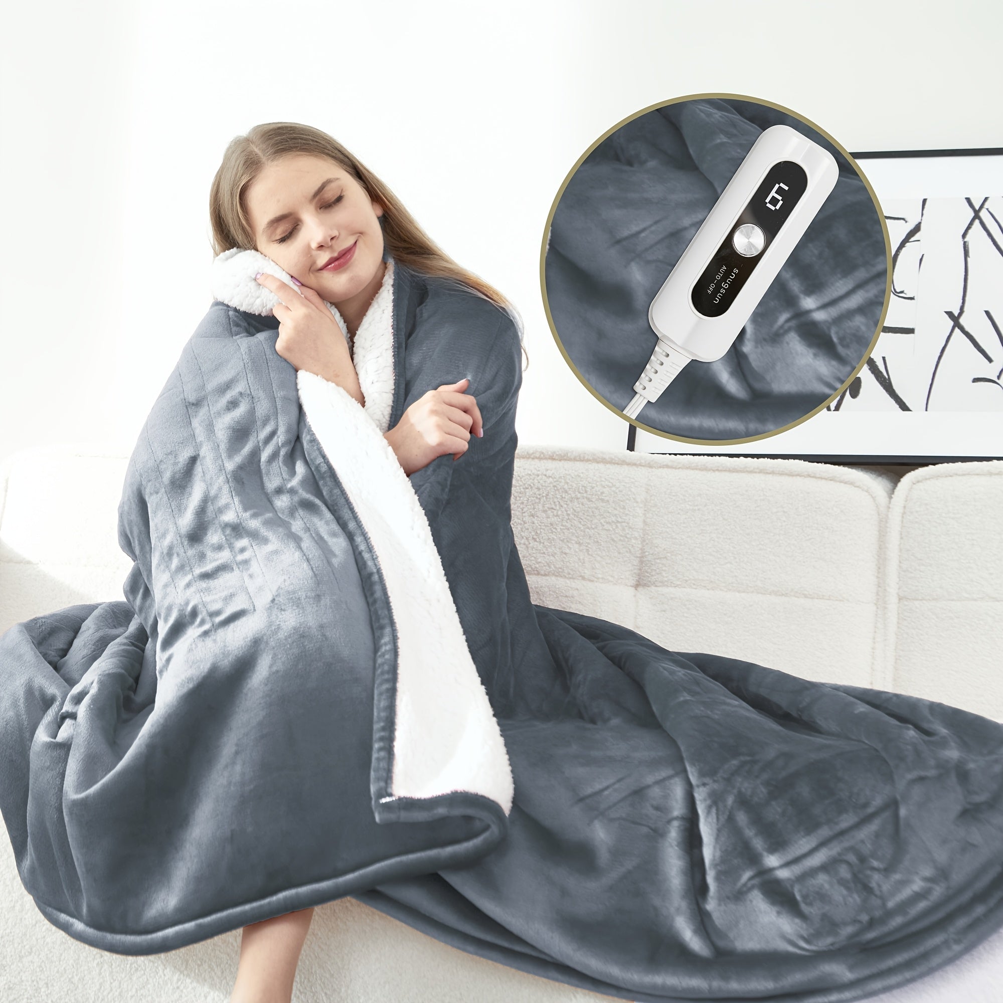 Electric Heated Blanket – Soft Flannel, Adjustable Heat Levels, Auto Shut-Off
