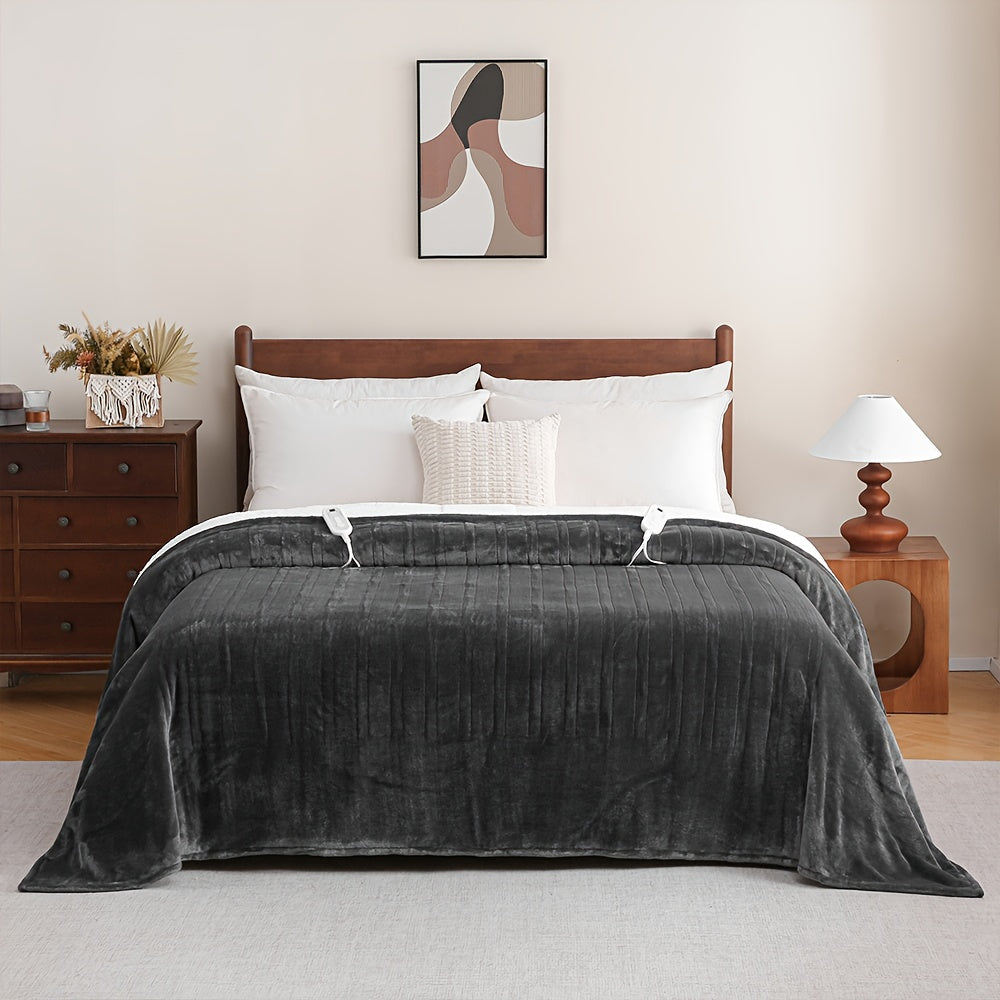 Extra Large Electric Heated Blanket – Dual Controller, Adjustable Heat, Washable