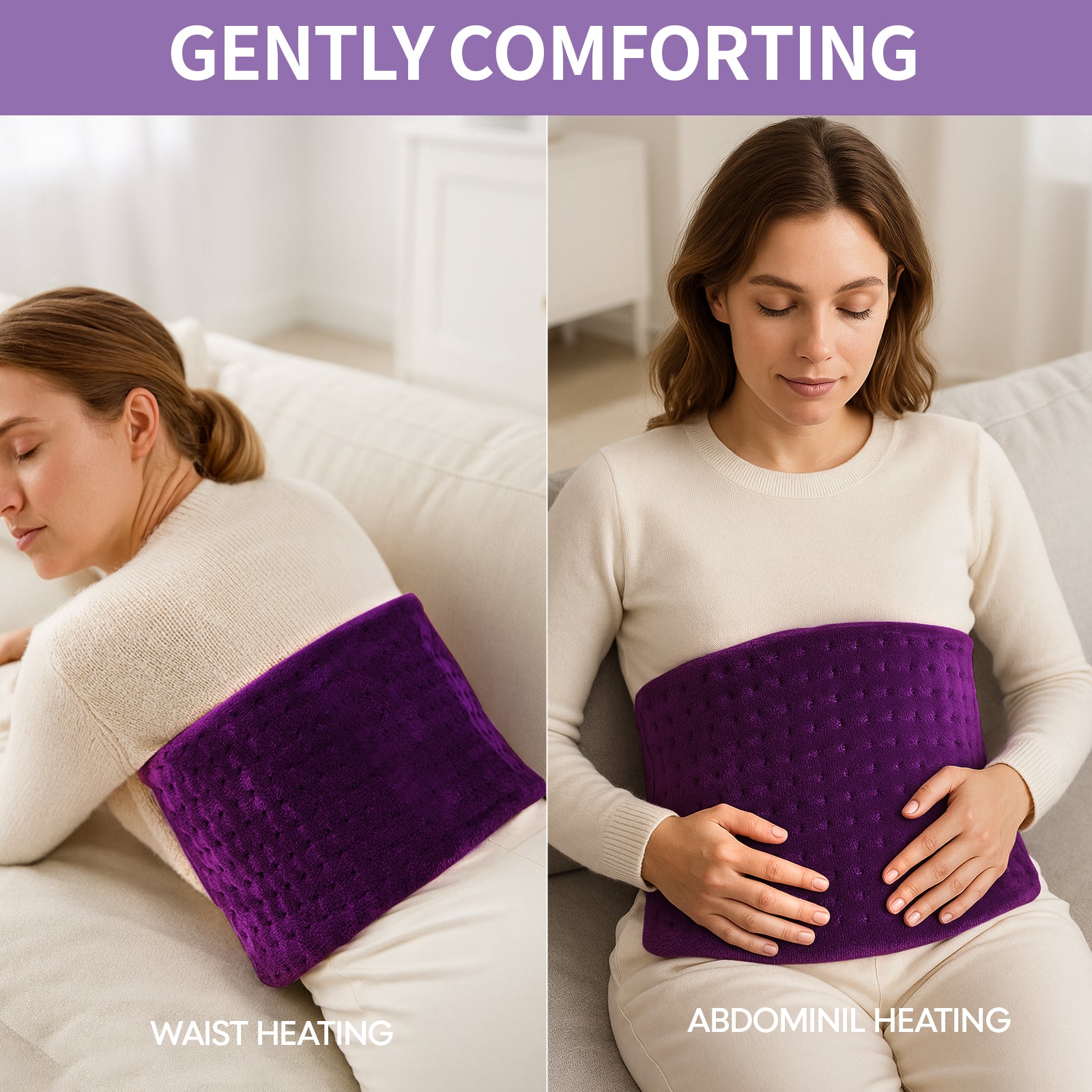 Extra Large Electric Heating Pad – 24×12 in, 6 Heat Levels, Fast Heating, Auto Shut-Off