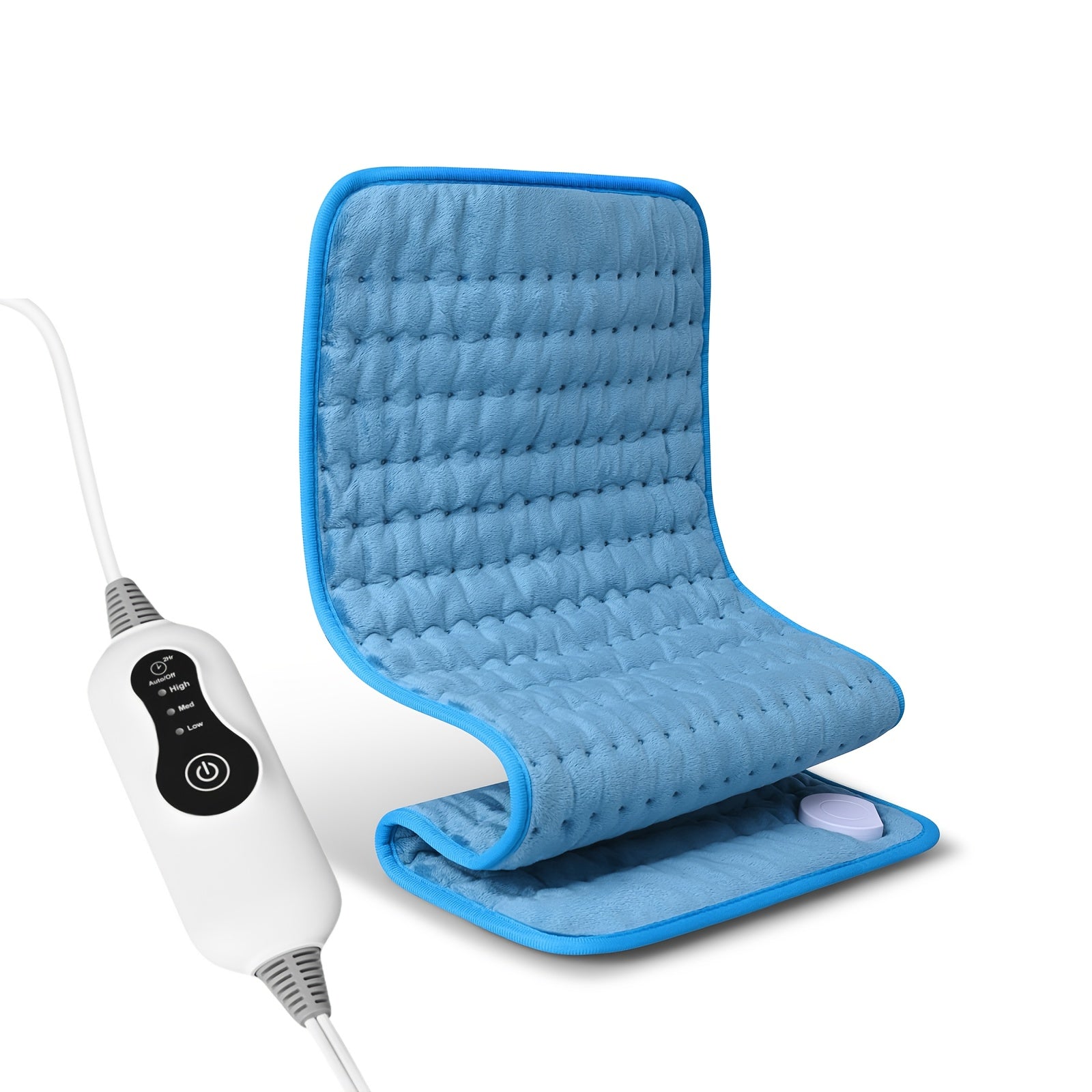 Electric Heating Pad for Back & Body – 24×12 in, 3 Heat Levels, Dry & Moist Heat, Auto Shut-Off