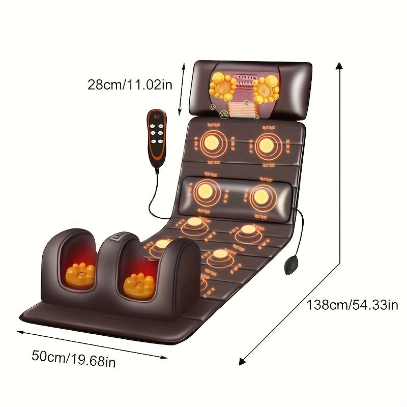 Full Body Heating Massage Set, Neck Foot & Back Massagers with Timer, Plug-In Massage System for Home