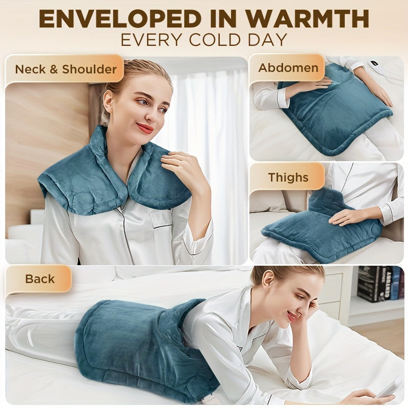 Graphene Electric Heating Pad for Neck & Shoulders – 22×18 in, 6 Heat Levels, Auto Shut-Off