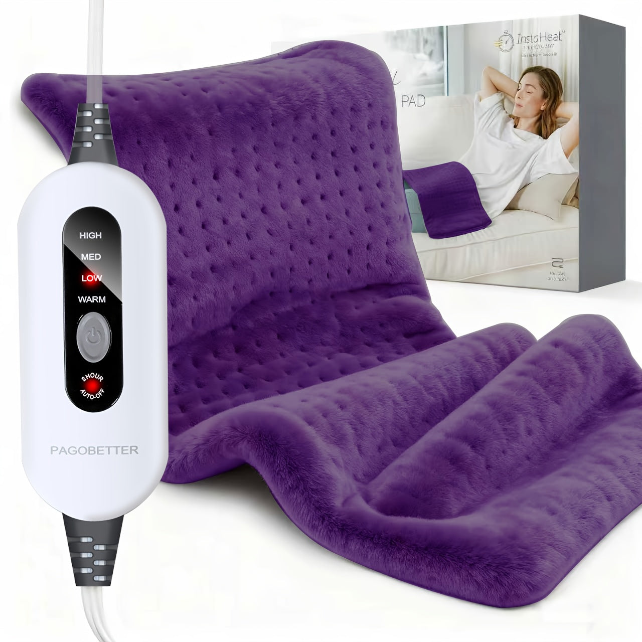 Electric Heating Pad for Back & Abdomen – Adjustable Heat, Auto Shut-Off