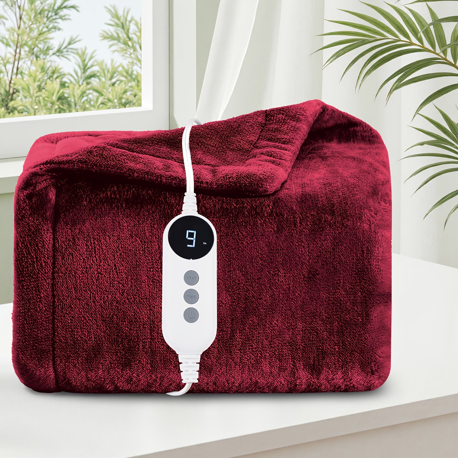 Electric Heated Blanket – Double-Sided Flannel, Multiple Heat Levels, Timer